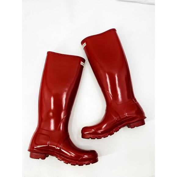 Hunter original tall gloss red rain boots - Picture 3 of 9
